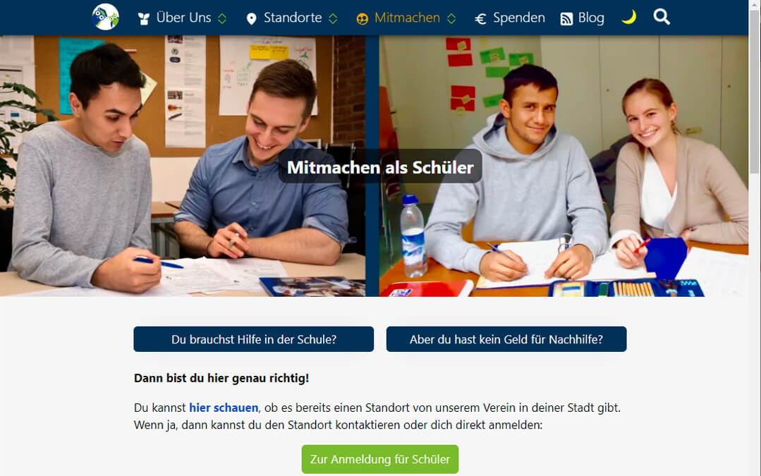 Nachhilfe: Studenten bilden Schüler