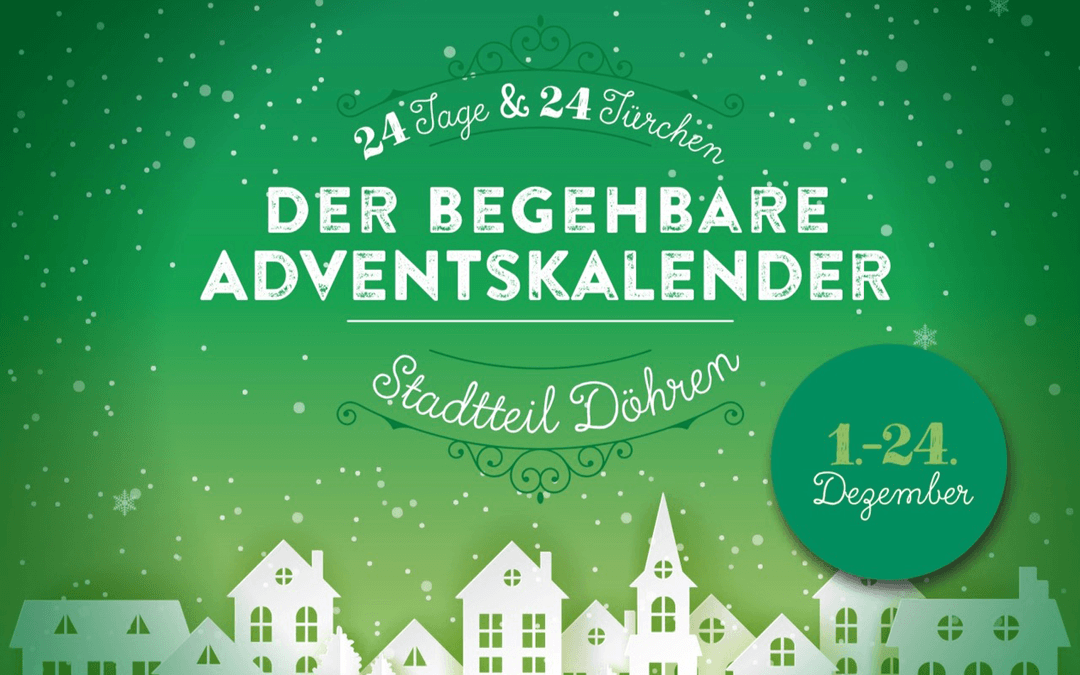 Plakat des begehbaren Adventskalenders Döhren 2021