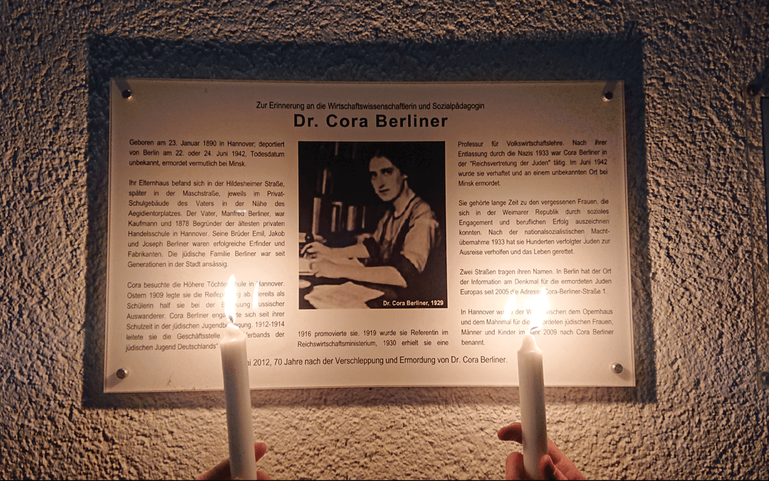 Holocaust-Gedenktag: Gedenktafel für Dr. Cora Berliner