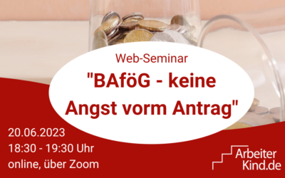 Web-Seminar “BAföG – Keine Angst vorm Antrag! Infos & Tipps zur Studienfinanzierung”