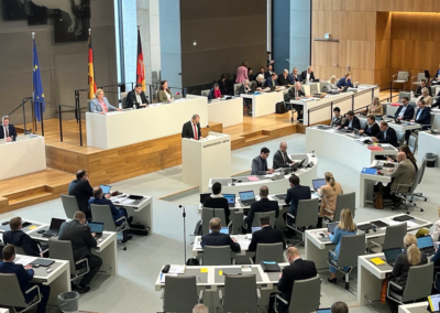 Politikkurse besuchen Debatte im Landtag